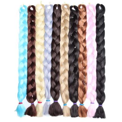 China Wholesale Price Yaki 41 Inch Elephant Braiding Hair For Black Synthetic Braid Hair Extensions Jumbo Braids for sale