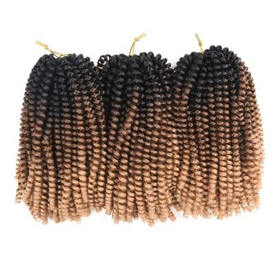 China Synthetic Hair Spring Twist 8 12 Inch Wholesale Braids Spring Hair Colored Fluffed Pre Twisted Curly Twist for sale