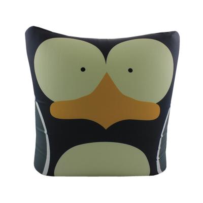 China China manufacturer bent breathable printed microbeads filled square owl decoration pillow backrest and seat back cushion for sale