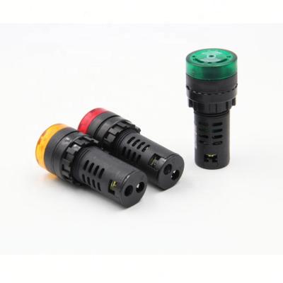 China New Flash Buzzer Lamp AD16-22SM LED Alarm Indicator Signal Lamp with 12V Buzzer Red Green Yellow for sale