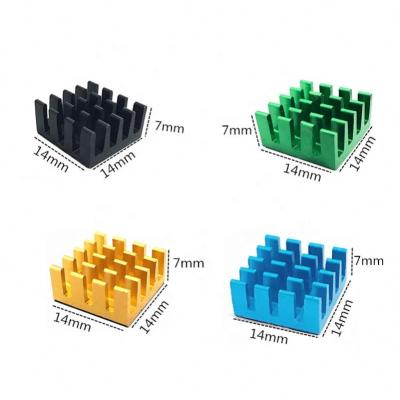 China Raspberry Pi Heatsink Aluminum Alloy Heatsink With Silicone 14*14*7/9*9*5 Raspberry Pi for sale