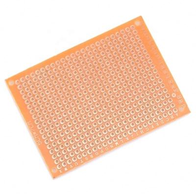 China Universal Students 5*7 PCB 5x7 Prototype PCB 5cm 7cm DIY Prototype PCB Paper Board Yellow for sale