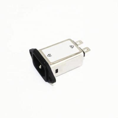 China 1A 3A 6A 10A Single Phase AC Power Line Filter Plug High Pass Type for sale