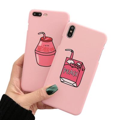 China Lovely Korean Dustproof Drink Matte Hard PC Mobile Phone Case For iphone 11 pro 8 8plus 7 7plus 6 6plus for sale