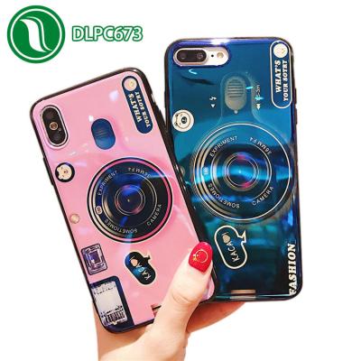 China Retro Anti-scratch Amazon Hot Selling Camera Stand Phone Case for iphone 6 7 8 x plus for sale