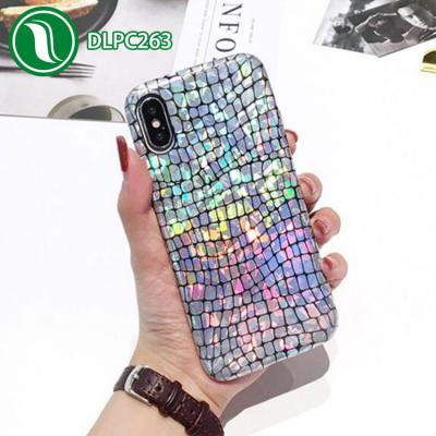 China Light blue laser bling crocodile pattern tpu cell phone light case for vivo x20 x9splus 9 x9s X7 for vivo x20 for sale