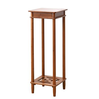 China Eco-friendly Furniture Coffee Table Flower Pot Stand Plant Stand Flower Display Rack Modern Traditional Wooden Indoor Bamboo Living Room for sale