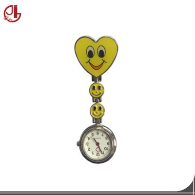 China Modern Hot Sales Nurse Pocket Watch Lovely Heart Smile Face With Medical Nurses Shape Quartz Watches for sale