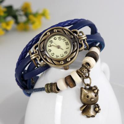 China Women Genuine Leather Strap Watch Vintage Girls Wristwatches Genuine Outstanding Wristwatches Reloj Mujer for sale