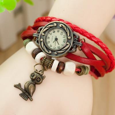 China Hot Selling Women 2016 Owl Pendant Vintage Lady Watch Reloj Pulsera for sale