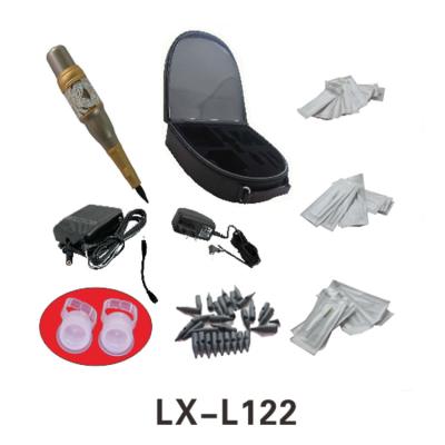 China Complete Needles LX-L122 of 1 Set Makeup Cosmetic Kit With Foot Pedal Tattoo Gun Machine Tattoo Makeup Needles for sale