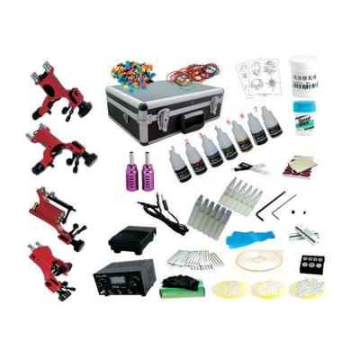 China Full Set Easy Tattoo Machine Kit With 4 Machine Wholesale Newest Style Professional Tattoo Machine Kit for sale