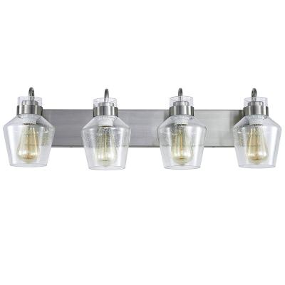 China Easy Assembly Modern Vanity Light With 4 Globe Brushed Nickel Light for sale