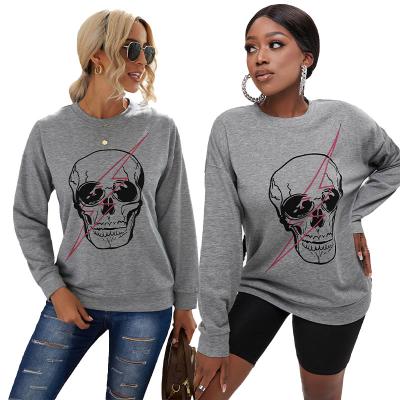 China 2021 Anti-Wrinkle Sale Long Sleeve Hoodie Pullover Sweatshirt Women High Quality Hot Oversize V-Neck Printing Shirt for sale