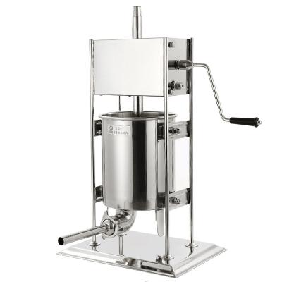 China High Effiency 15L Vertical Operated Commercial Electric Hand Crank Stuffer Stainless Steel Multifunctional Full Vertical Machine Enema Sausage Machine for sale