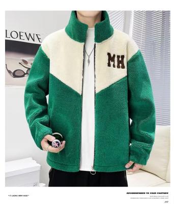 China Factory Custom Logo Streetwear Zip Up Fleece Teddy Sweatshirt Coat Men Winter Breathable Jacket for sale