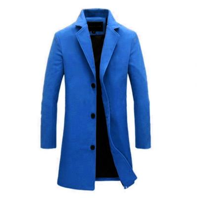 China Anti-Wrinkle Coat Formal Men's Fashion Simple Slim Lapel Casual Woolen Coat for sale