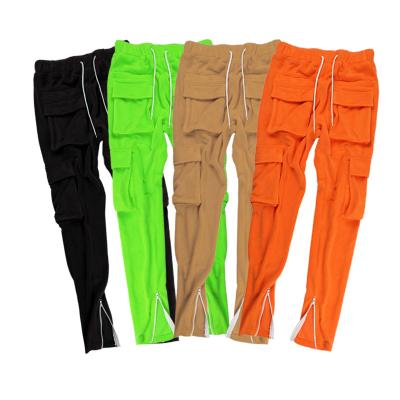 China 100% Polyester Slim Fit 6 Pockets Anti-Wrinkle Latest Men's Pants Zipper Slaps Pants Sport Jogger for sale