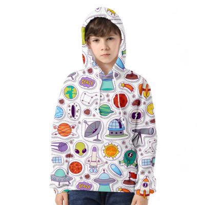 China Custom Tie Dye Anti-pilling Street Wear Colorful Sublimation Kids Hoodies Sweatshirts for sale