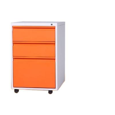 China Traditiona Steel Or Iron Design 3 Drawer Mobile Cabinet With Wheels for sale