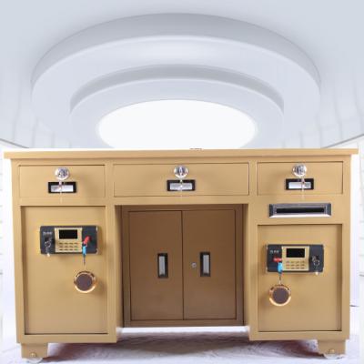 China 2022 good quality fashion office electronic sturdy cash desk and safe table for sale