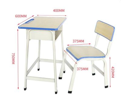 China Adult Freestanding Classroom and Student Furniture Simple Middle School Desk Study Table and Chair Set for sale