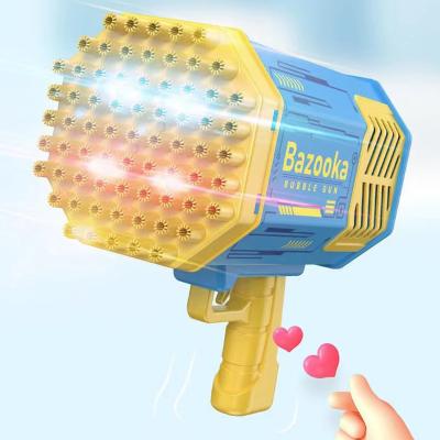 China Hole 69 New 21 Big Size Plastic Toy Automatic Electric Rocket Luminous Bubble Machine Bubble Gun 2023 Kids Color BOX for sale