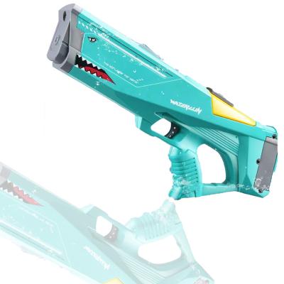 China Outdoor Toy Hot Selling Long Range Shark Water Gun Electronic Plastic High Pressure Automatic Water Gun For Kids for sale