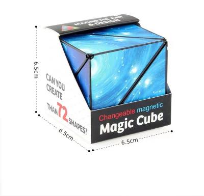 China Playing Popular Promotional Magnets Galaxy Magnetic Moving Earth Person Shape 3d Geometry Infinity Changing Box Magic Cube For Boy Girl Adult for sale