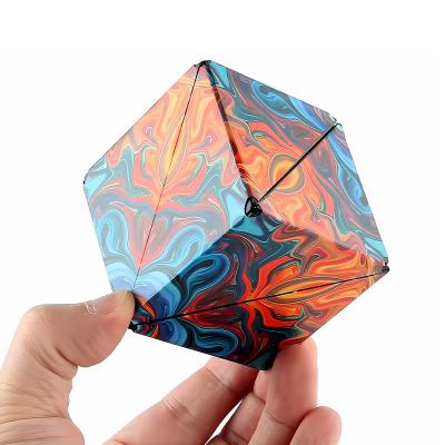 China Rare Earth Magnet Hot Selling 3D Cube Toy Cube Building Block Geometric Magnetic Infinite Rotation Magic Decompression Game for sale