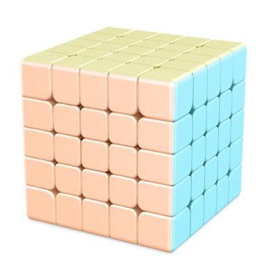 China ABS Plastic Macaron Color 2x2 3x3 4x4 5x5 Puzzle IQ Game Competition Durable Toys Mental Exercise 3d Easy Spinning Magic Cube For Beginner for sale