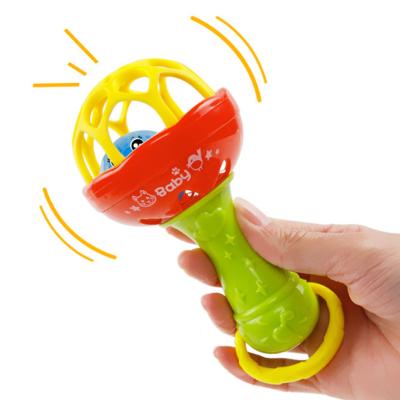 China Soft Toy Oball Shaker Rattle Toy Rattle Baby Training Ball Shaped N Rock Maracas Teething Toy Food Grade Bpa Free Silicone Rattle for sale