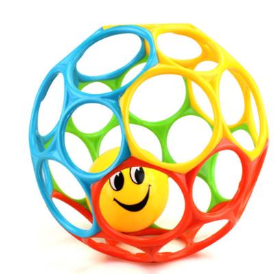 China Eco-Friendly Breathable Baby Soft Curly Ball Safety Oball Rattle Easy-grip Toy Soft Activity Ball Strength Multicolor Training For Kids for sale