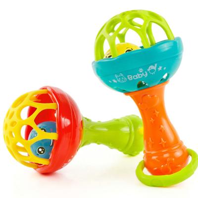 China N Rock Maracas Food Grade Toy Teether Bell Oball Shaker Rattle Toy Baby Training Ball Shaped Soft Toy Rattle Teether Silicone Bpa Free“ for sale