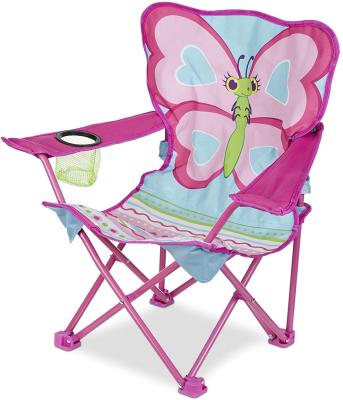 China Eco-friendly Cartoon Butterfly Children Kids Folding Camping Beach Chair for sale