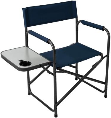 China Eco-friendly Folding Camping Manager Beach Chair With Table Side Cup Holder For Outdoor Camping Picnic Fishing for sale