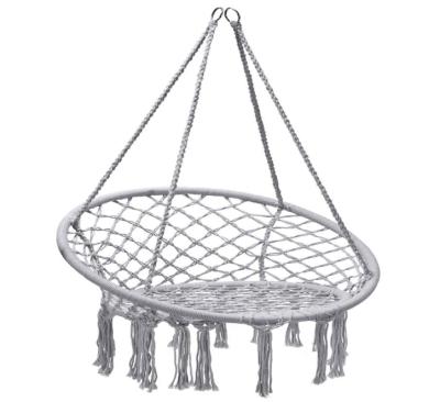 China Eco - Friendly Cotton Handwoven Macrame Swing Chair Indoor Hanging Swing for sale