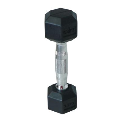 China Durable Custom Rubber Coated Dumbbells 60lb Hex Weights for sale