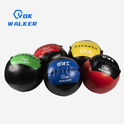 China Eco Friendly Eco Friendly Exercises Muscle Building Soft PU Leather Wall Ball Medicineball for sale