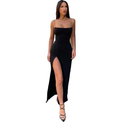 China Anti-Static Good Quality Clothing Sellers Split Sexy Women Maxi Slit Backless Party Dress For Women for sale