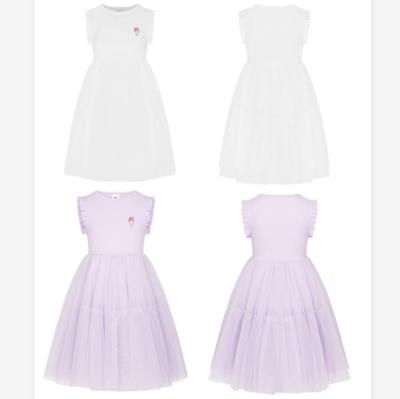 China Anti-static High Quality Beautiful Yarn Chiffon Sleeveless Kids Clothes Girls Dress for sale