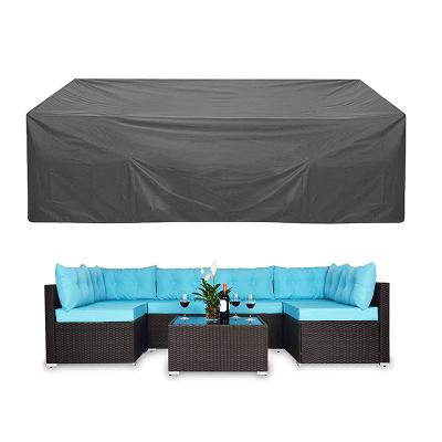 China Wholesale Heavy Duty And Waterproof Custom Logo Rectangle Patio Furniture Windproof Sofa Cover UV Waterproof Cover for sale