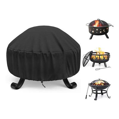 China Outdoor Portable Durable Waterproof Fire Stored Pit Protector Heavy Duty Polyester Patio Garden Around Fire Pit Cover for sale