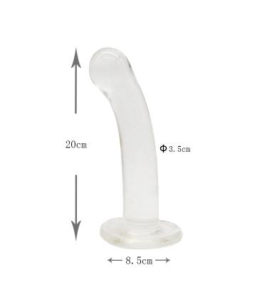 China Wholesale Transparent High Quality Realistic Crystal Strong Cup Different Tape Thumb Dildos Transparent Suction Cup For Women for sale