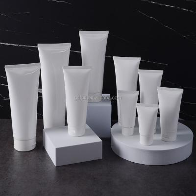 China 5ml 15ml 30ml 60ml 100ml cosmetic empty white round squeeze pe tube container soft plastic packaging for sale