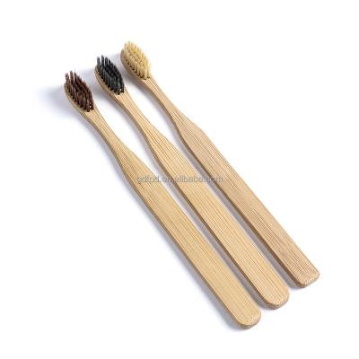 China Eco-Friendly Wholesale Biodegradable Extra Soft Charcoal Stiffen Bamboo Toothbrush Dropshipping for sale