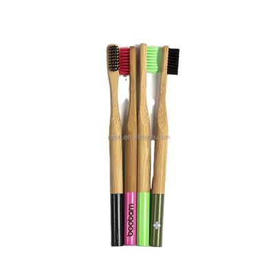 China Special Custom Private Label Logo High Quality Round Handle Bamboo Toothbrush Manufacturer Biodegradable for sale