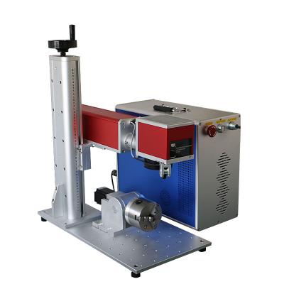 China 20W 30W 50W Air Cooled Fiber Metal Laser Marking Machine Price With 300mmx300m Marking Area for sale