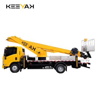 China Telescopic Work Truck Aerial Work Platform Straight Boom Arm Elevated Truck Aerial Working Platform < 4L for sale