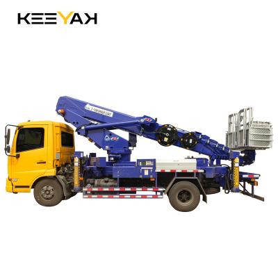 China Hot Sale 4*2 6Wheels 27m Dongfeng Aerial Platform Truck Aerial Working Truck Price For Sale 1500*700*1150 for sale